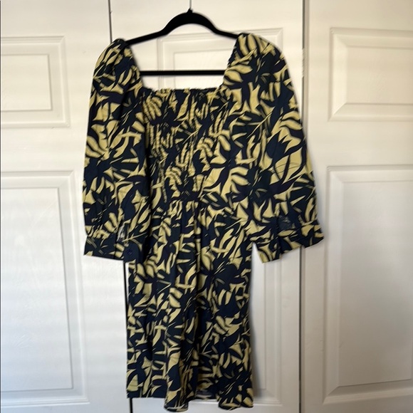 BA&SH Navy Blue and Yellow Winny Dress size M - Picture 6 of 7